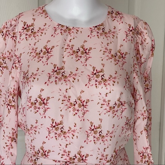 J.Crew Collection Ruffle Silk Dress in Freesia Floral size 4 - Picture 4 of 14